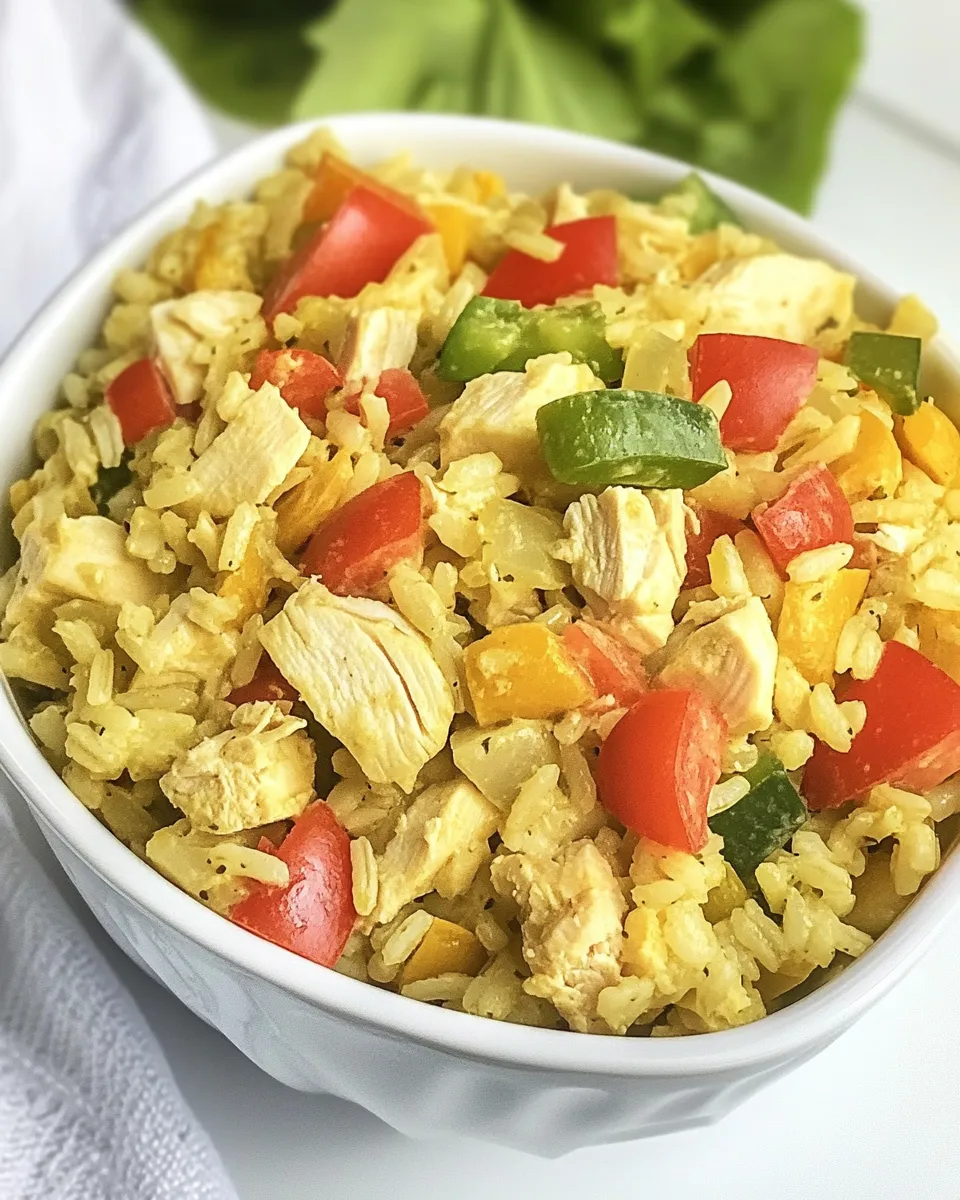 Quick Chicken & Rice Salad food shot