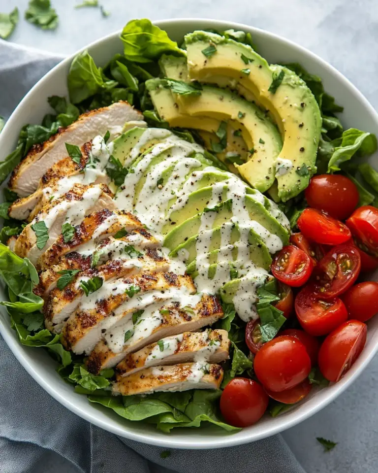 Homemade Chicken and Avocado Salad with Skinny Creamy Dressing photo