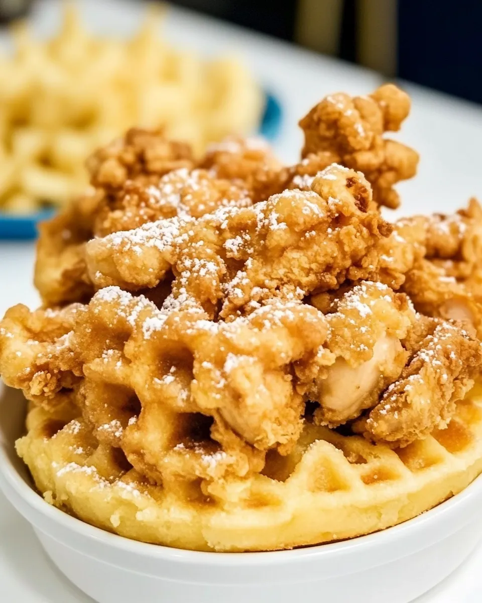 Delicious Chicken and Funnel Cakes dish photo