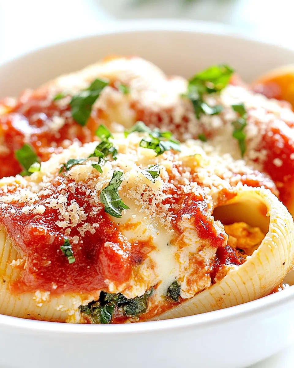 Homemade Chicken and Spinach Stuffed Shells photo