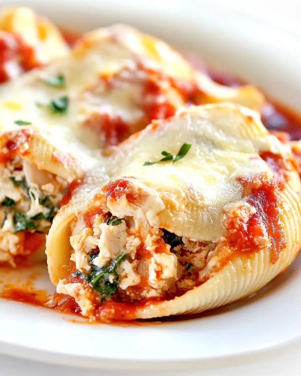 Classic Chicken and Spinach Stuffed Shells image