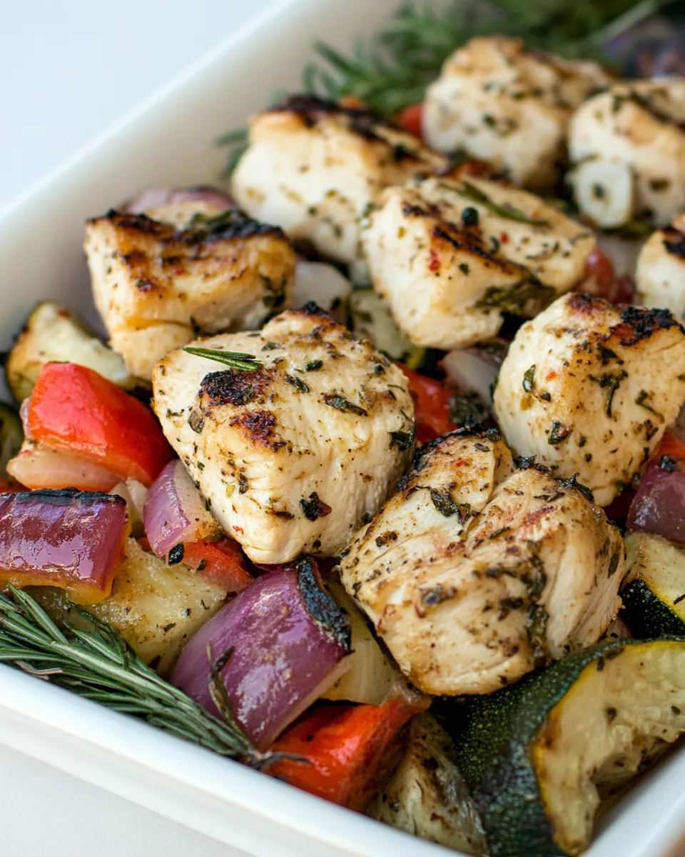 Delicious Chicken and Veggie Marinade plate image