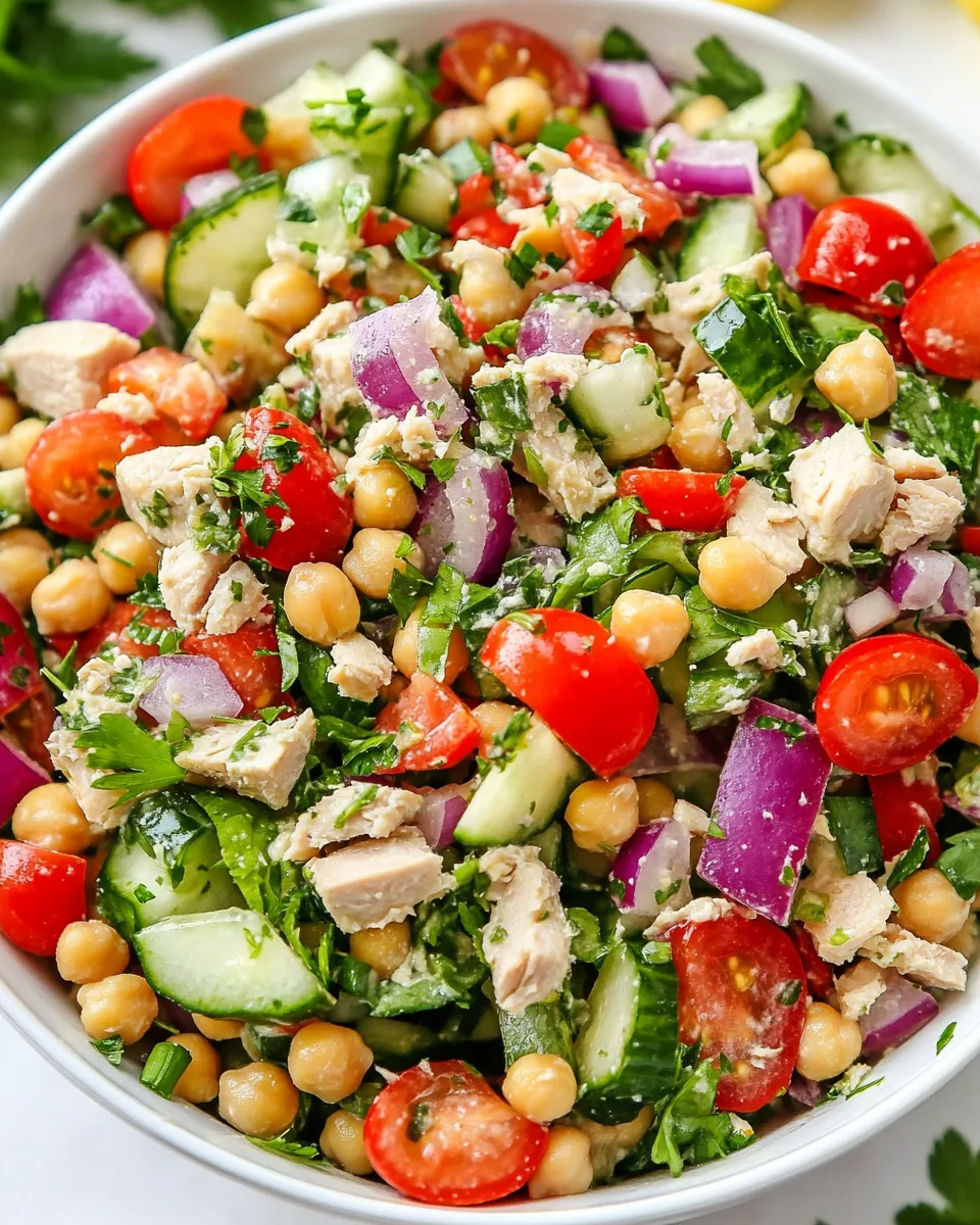Easy Chickpea Tuna Salad food shot