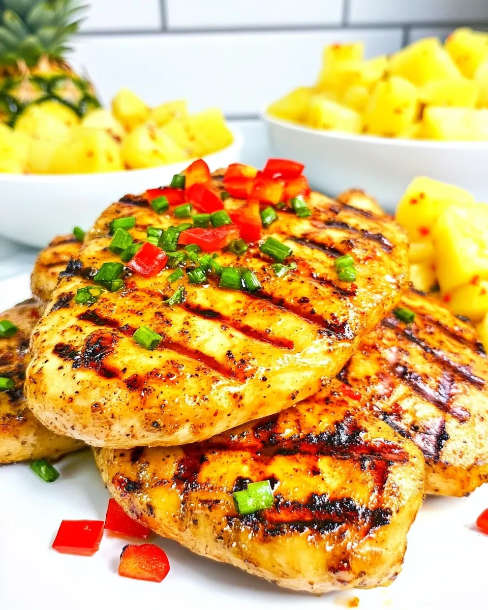 Homemade Chili Pineapple Grilled Chicken photo