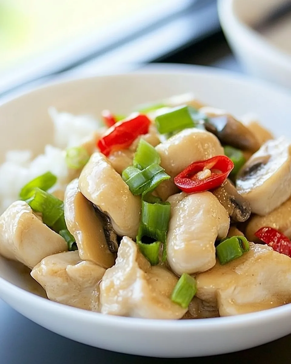 Delicious Chinese Mushroom Chicken dish photo
