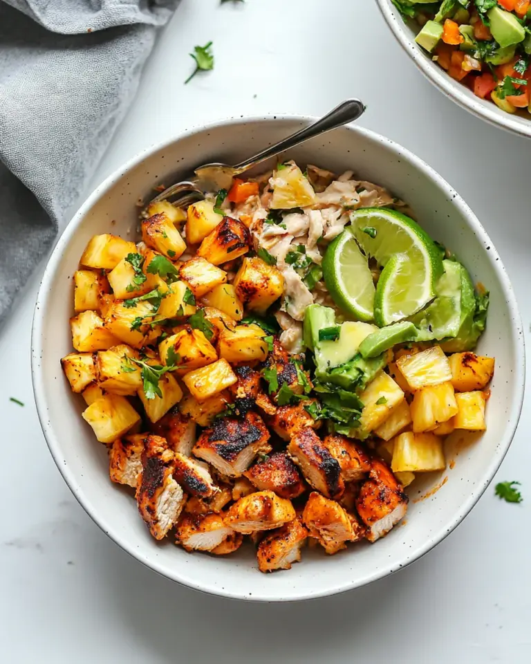 Homemade Chipotle Chicken Bowls with Pineapple Salsa photo