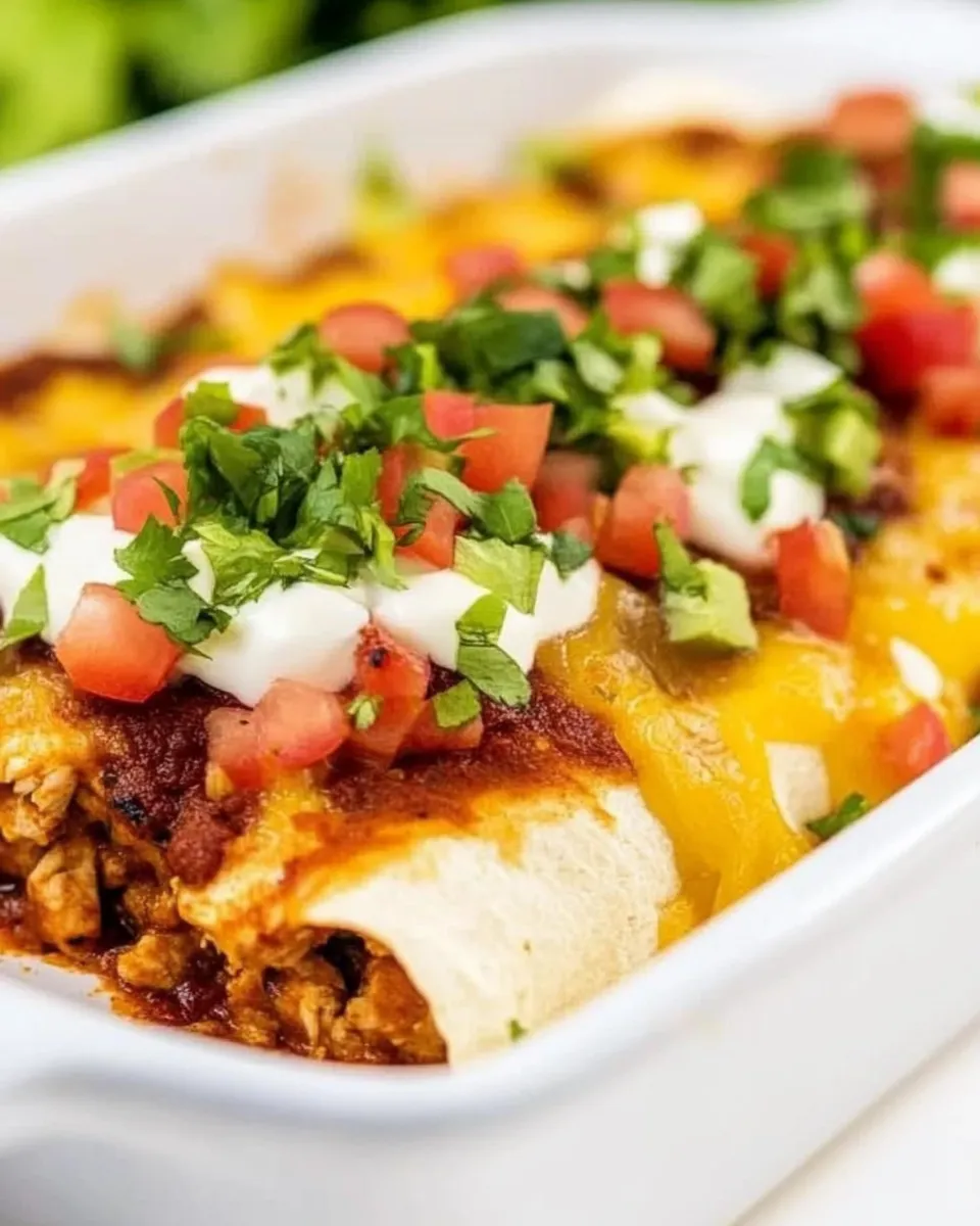 Easy Chipotle Chicken Enchiladas plate image