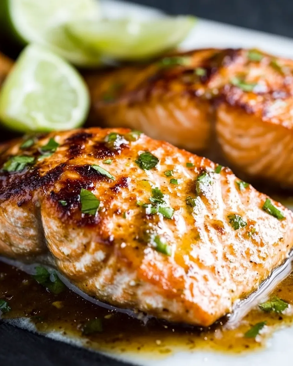 Delicious Chipotle Lime Salmon food shot