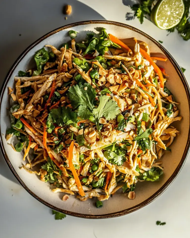 Homemade Chopped Thai Crunch Chicken Salad. recipe photo