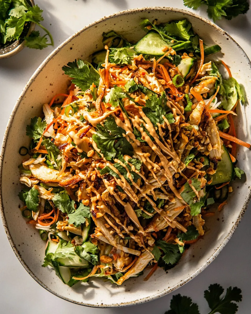 Delicious Chopped Thai Crunch Chicken Salad. picture