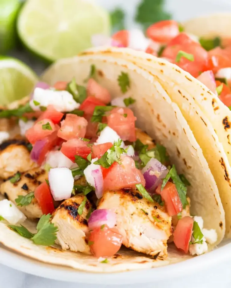 Homemade Cilantro Lime Grilled Chicken Tacos recipe photo