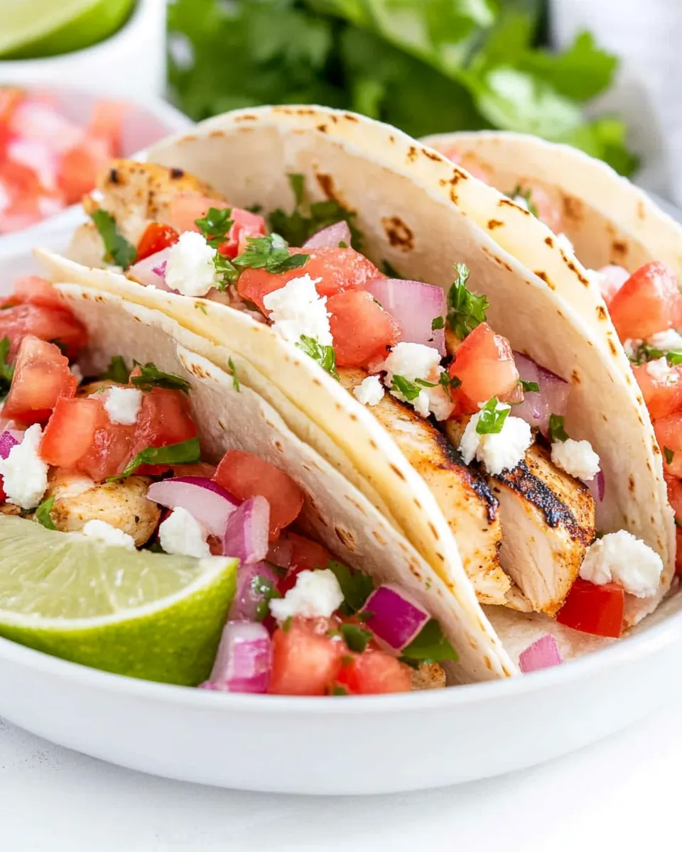 Classic Cilantro Lime Grilled Chicken Tacos dish photo