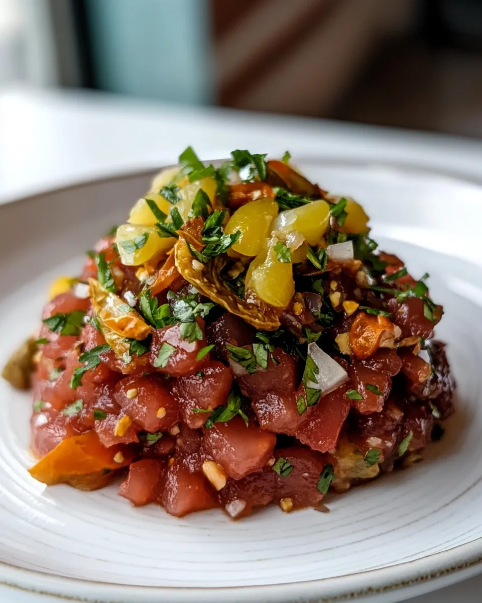Fresh Classic Tuna Tartare dish photo