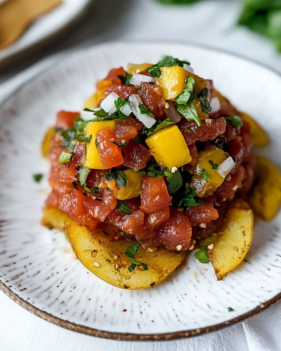 Easy Classic Tuna Tartare food shot