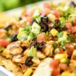 Homemade Clean Eating Loaded Healthy Chicken Nachos photo