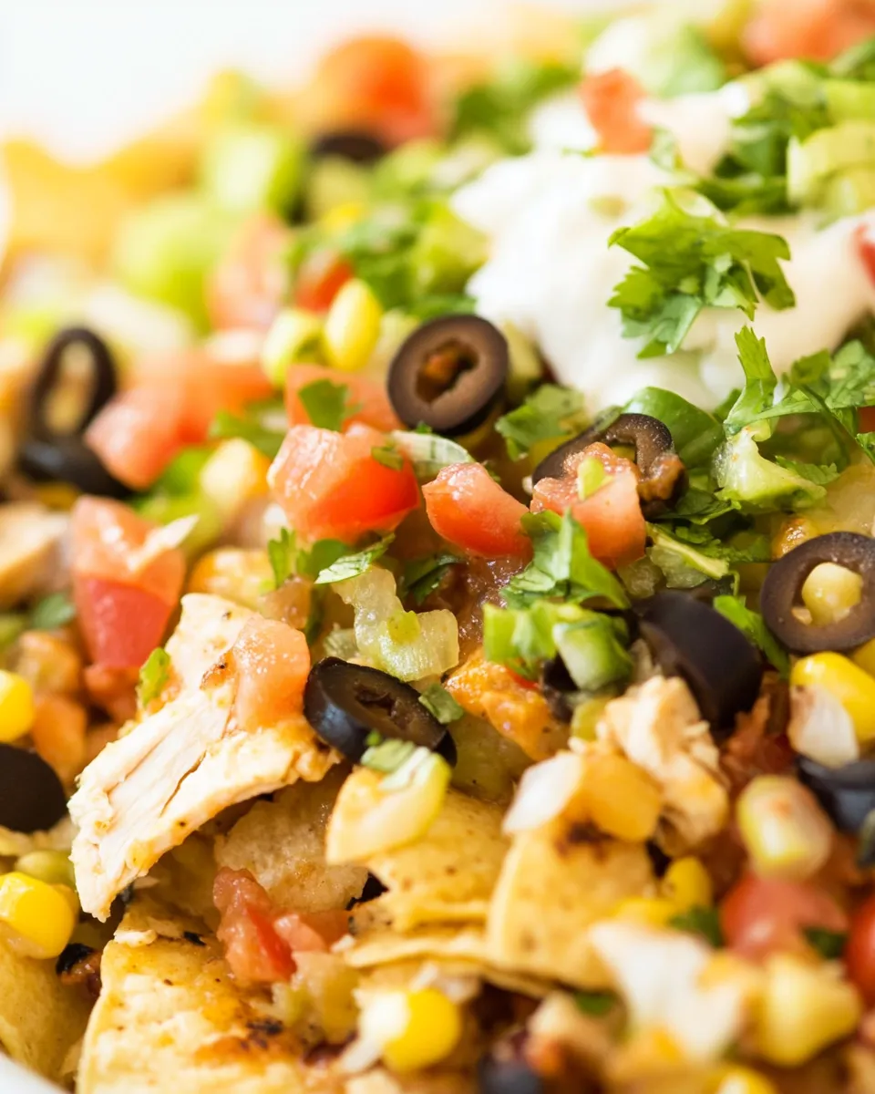 Easy Clean Eating Loaded Healthy Chicken Nachos shot