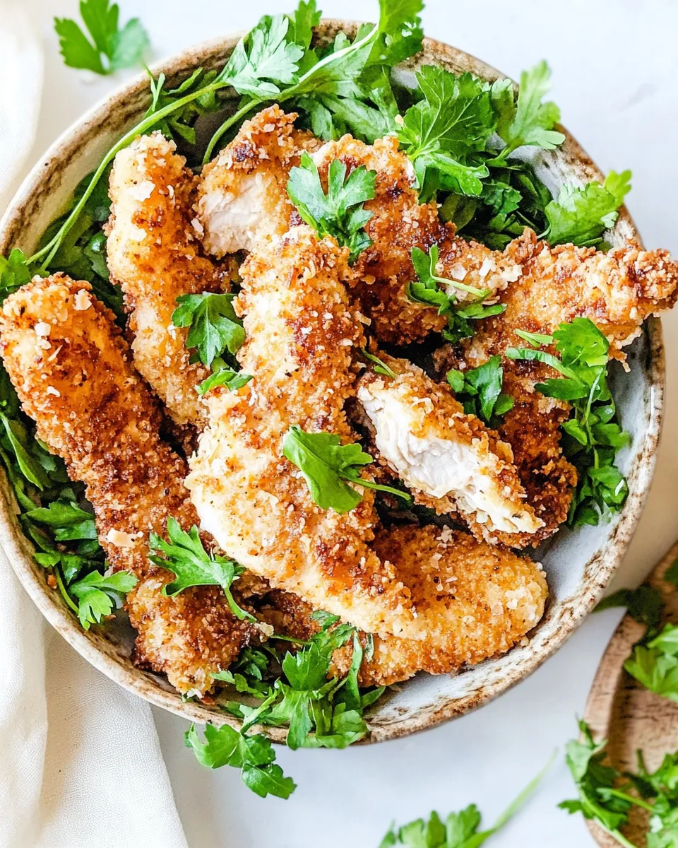 Easy Coconut Chicken Tenders food shot