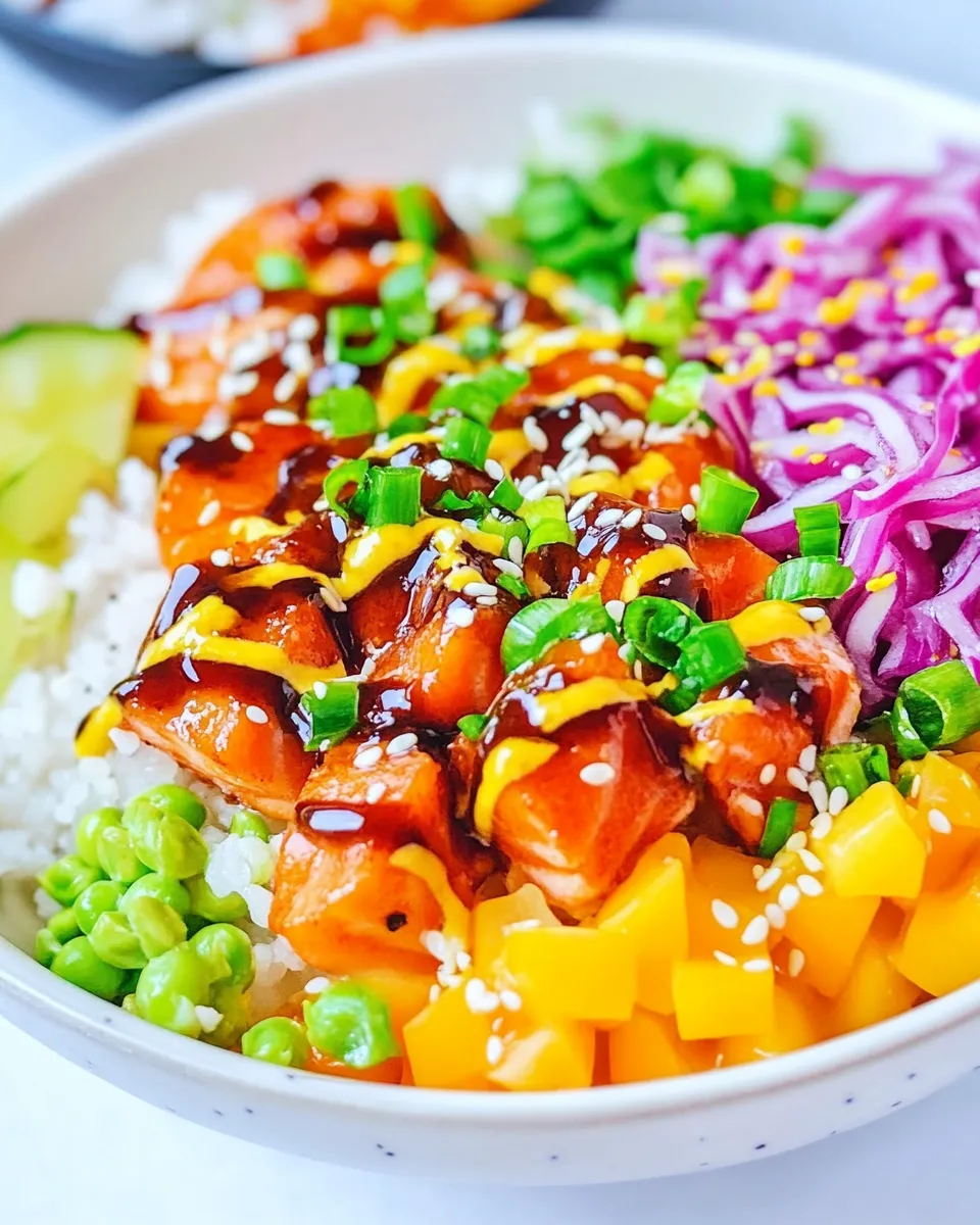 Easy Cooked Salmon Poke Recipe recipe image