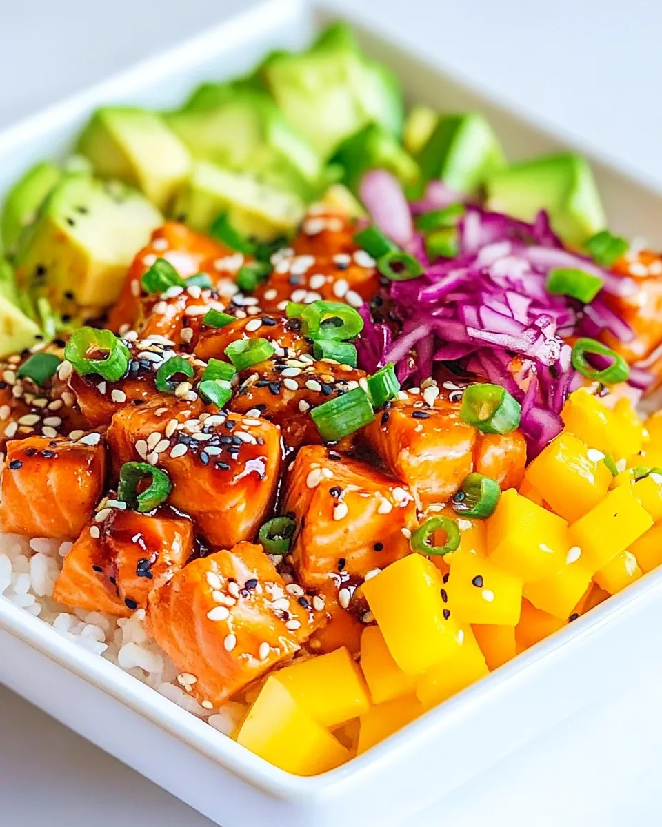 Delicious Cooked Salmon Poke Recipe dish photo