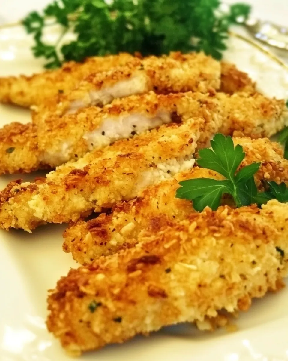Delicious Cornflake Chicken Fingers plate image