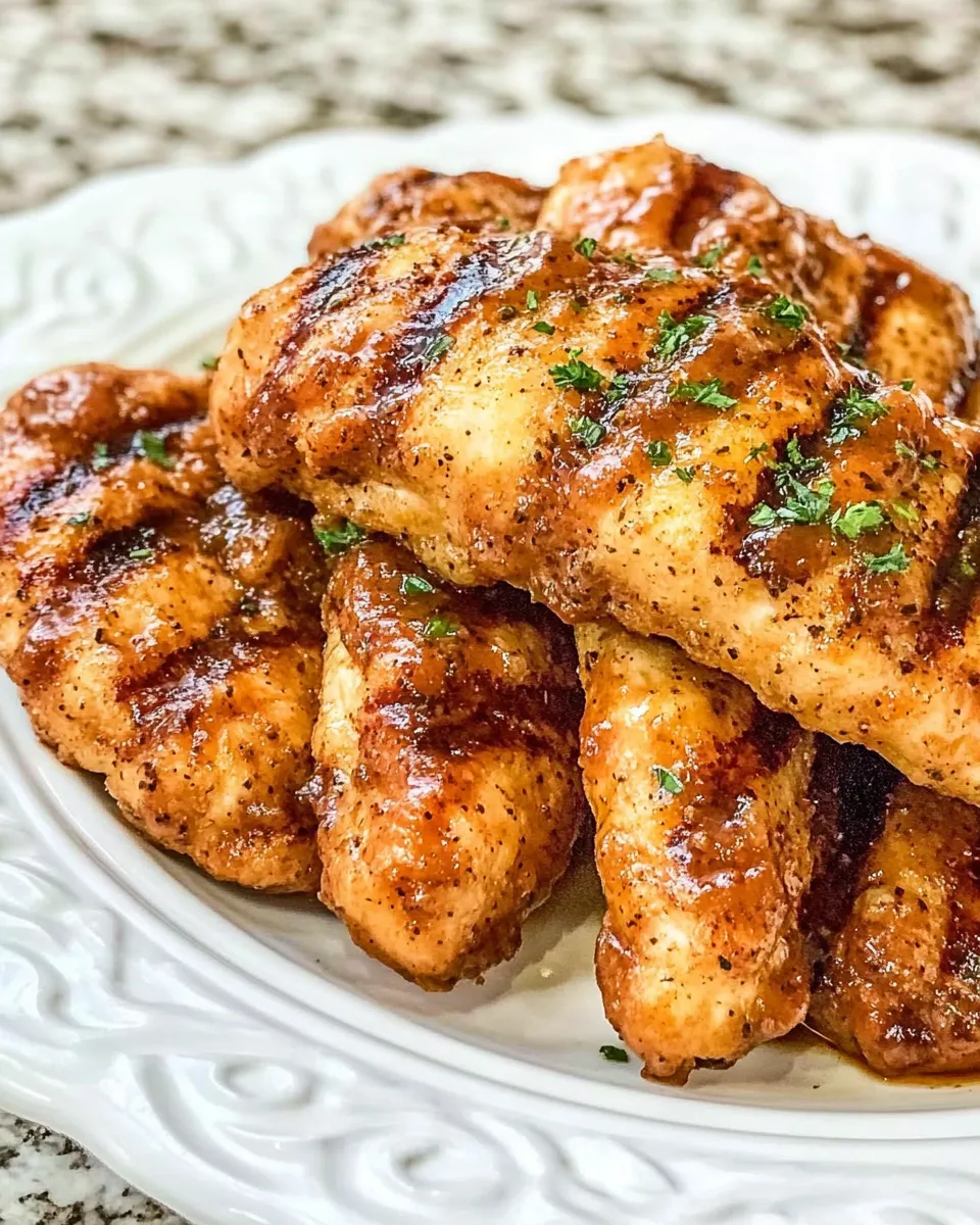 Delicious Cracker Barrel Grilled Chicken Tenders plate image