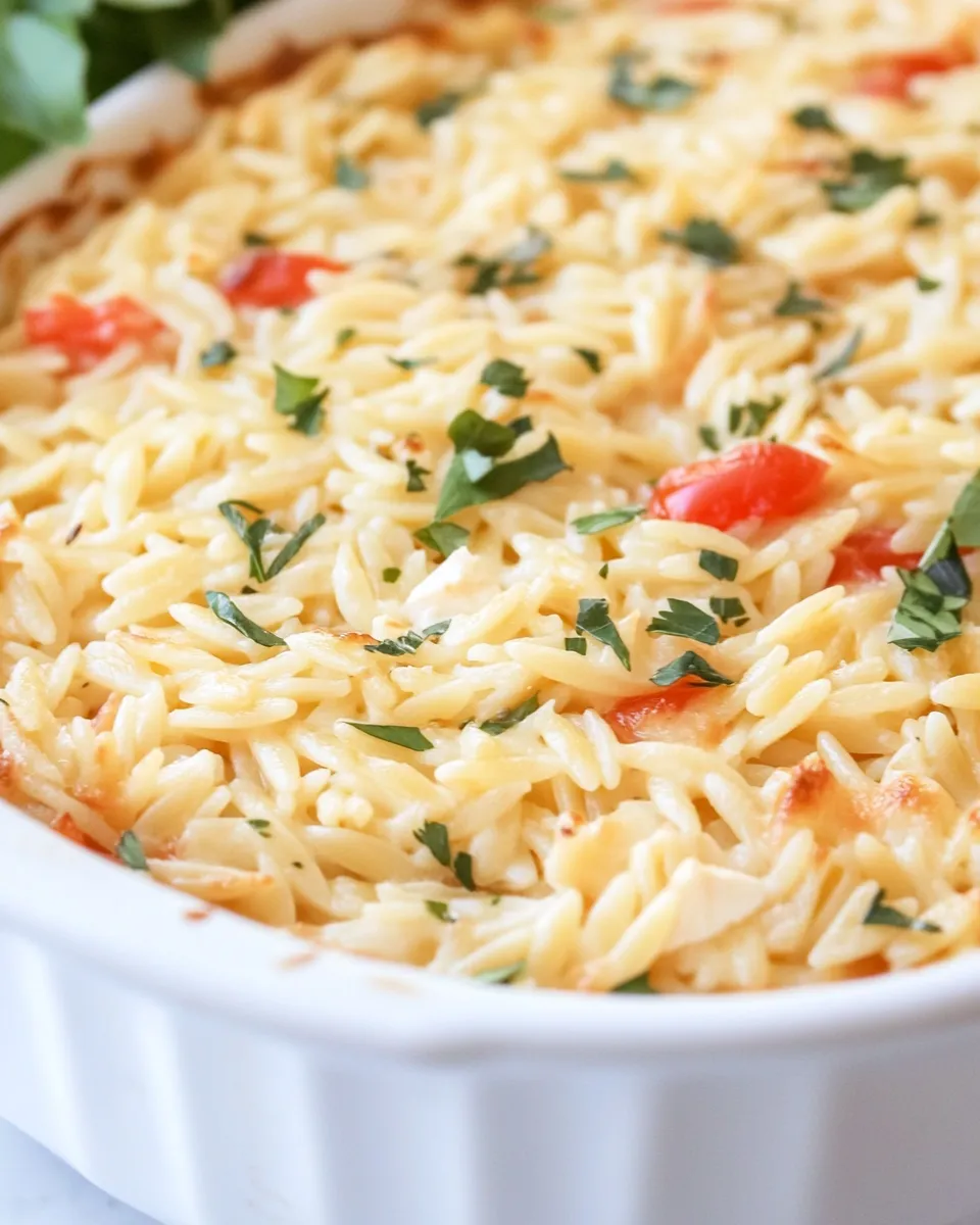 Homemade Creamy Boursin Baked Orzo photo