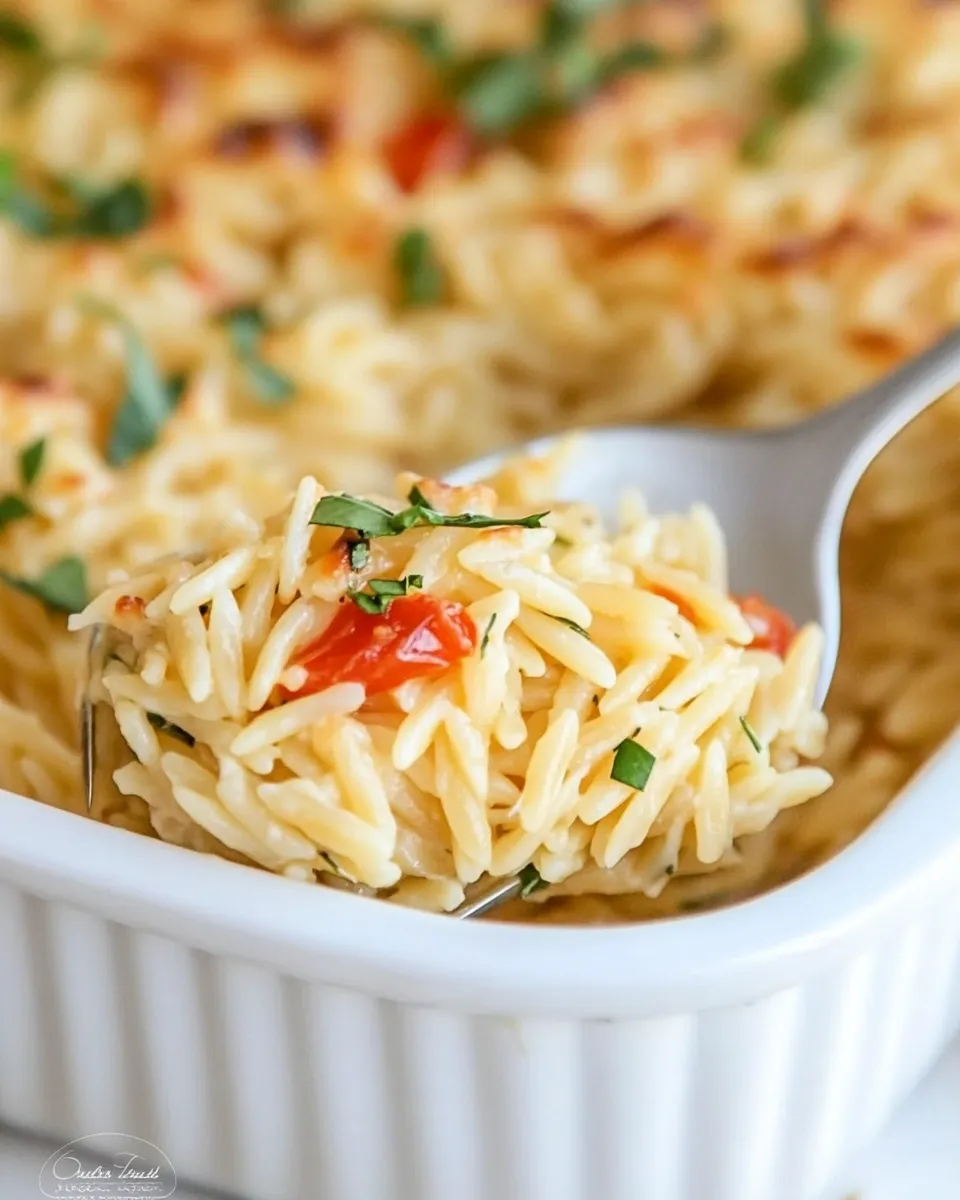 Easy Creamy Boursin Baked Orzo recipe photo