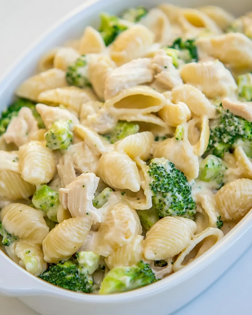 classic Creamy Broccoli Chicken Shells and Cheese image