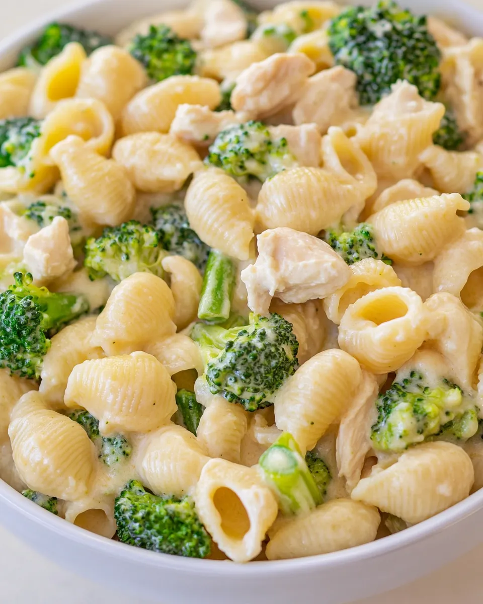 easy Creamy Broccoli Chicken Shells and Cheese picture