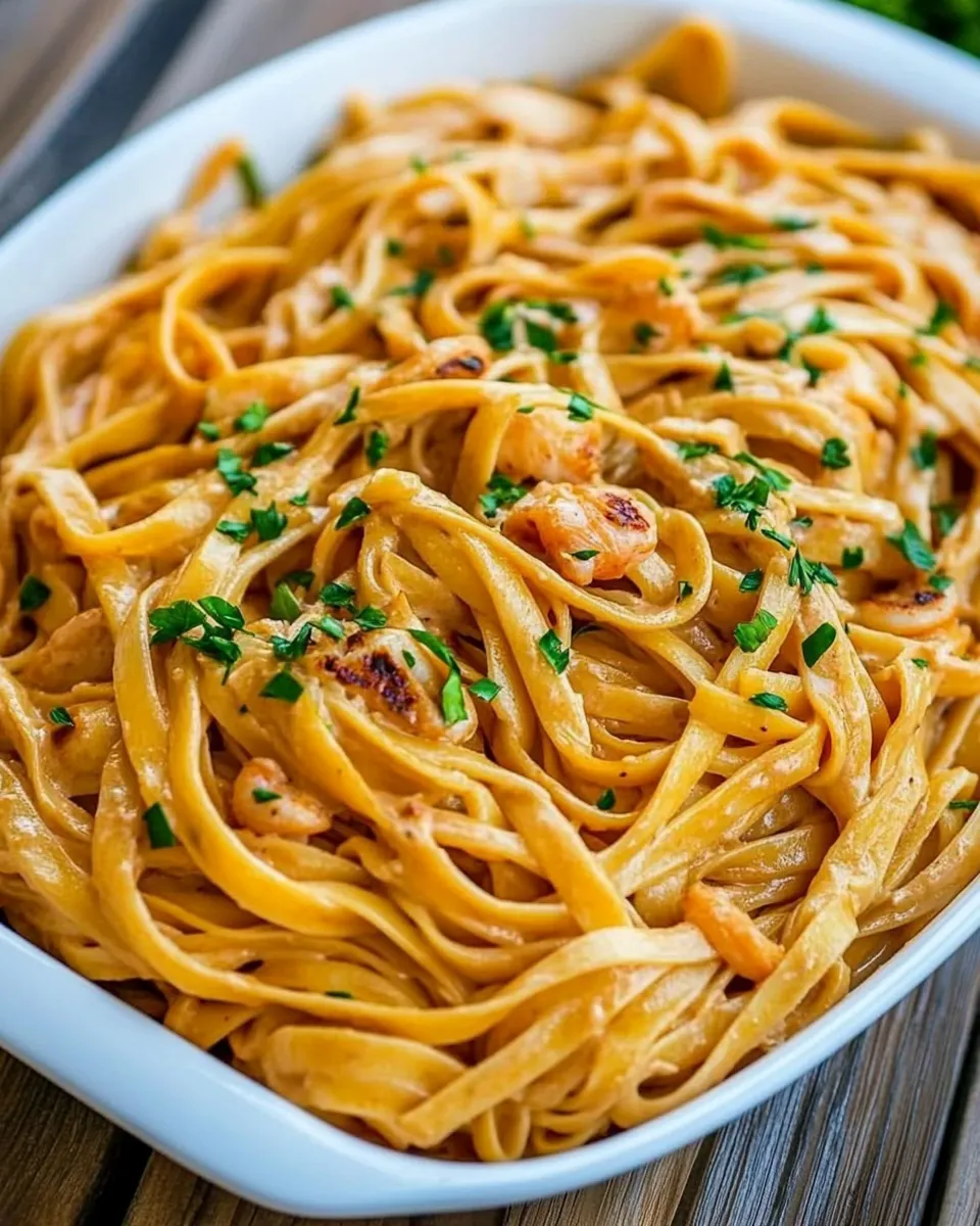 easy Creamy Calamari Fettuccine picture
