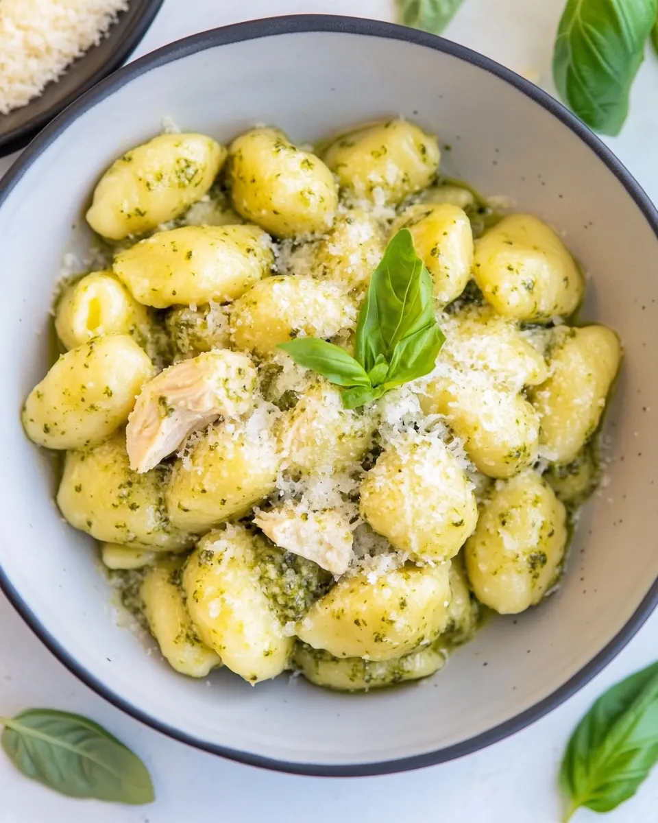 Easy Creamy Chicken Pesto Gnocchi recipe photo