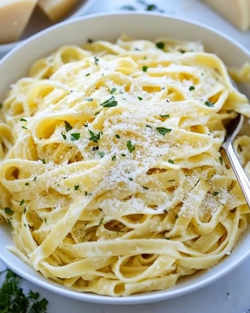 Classic Creamy Garlic Parmesan Fettuccine image