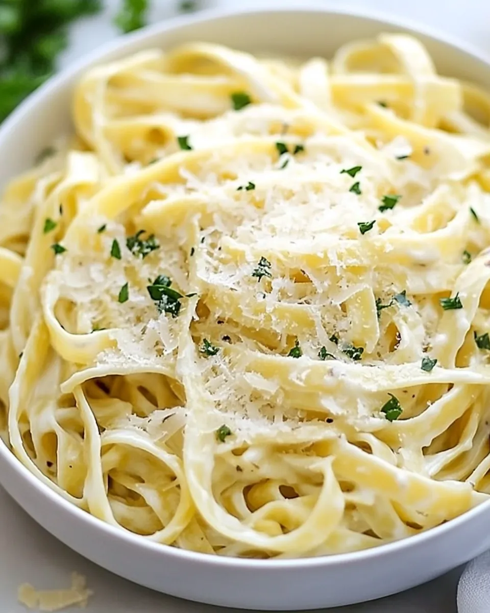 Easy Creamy Garlic Parmesan Fettuccine recipe photo