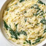 Homemade Creamy Garlic Spinach Orzo photo