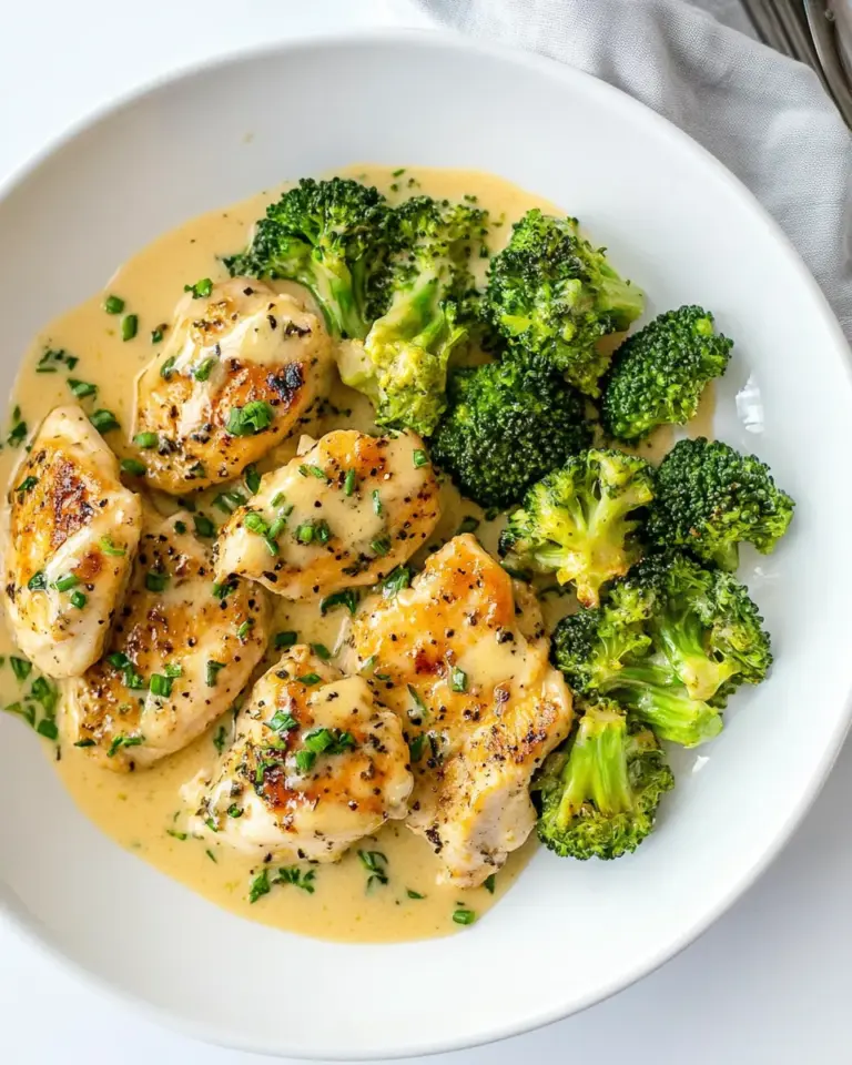 Homemade Creamy Honey Mustard Chicken and Broccoli photo