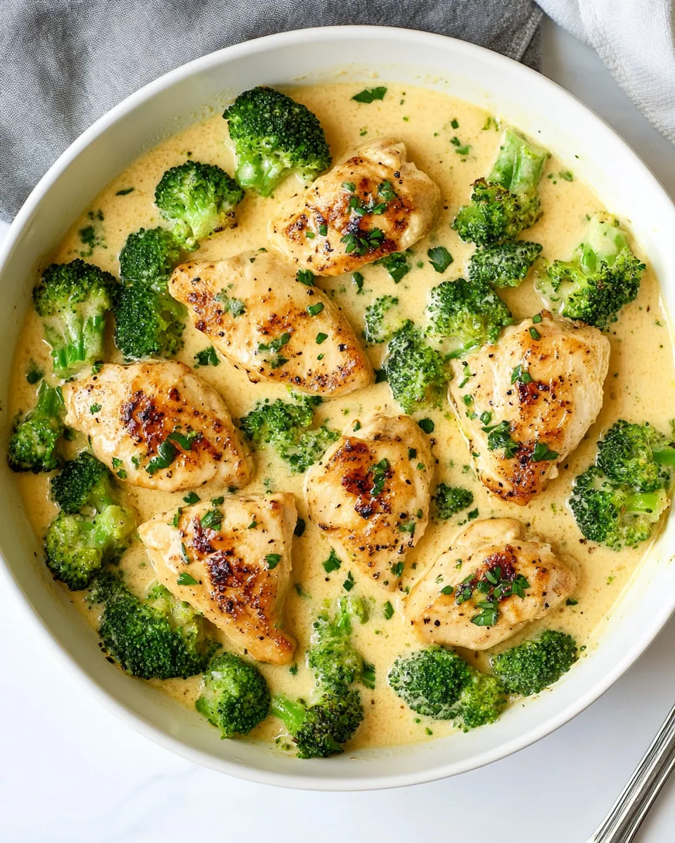 Classic Creamy Honey Mustard Chicken and Broccoli image