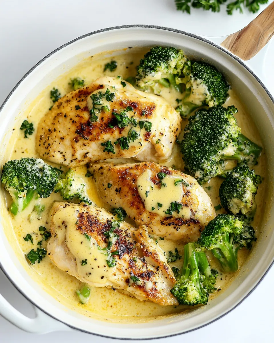 Delicious Creamy Honey Mustard Chicken and Broccoli recipe image