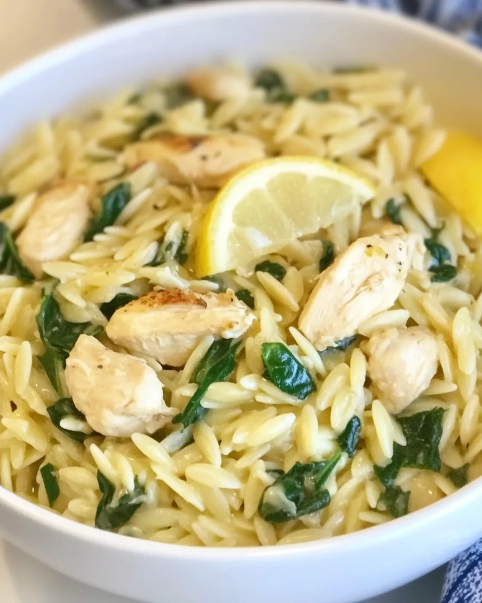 Easy Creamy Lemon Orzo with Chicken recipe photo