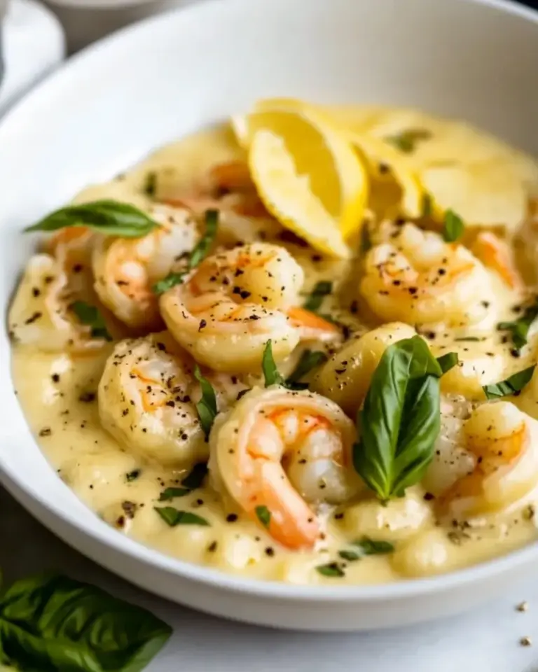 Homemade Creamy Lemon Shrimp Gnocchi photo