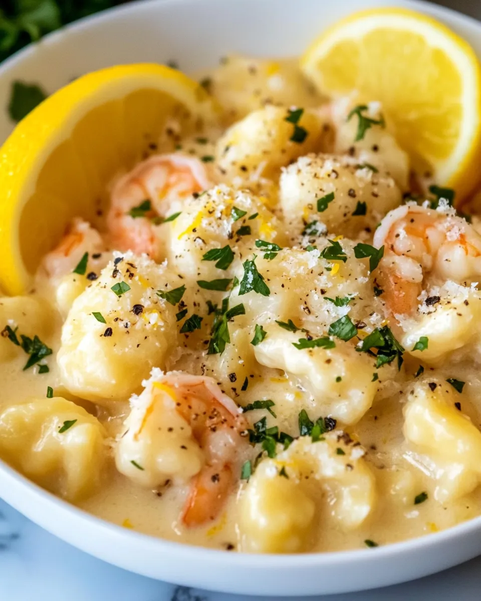 Classic Creamy Lemon Shrimp Gnocchi image