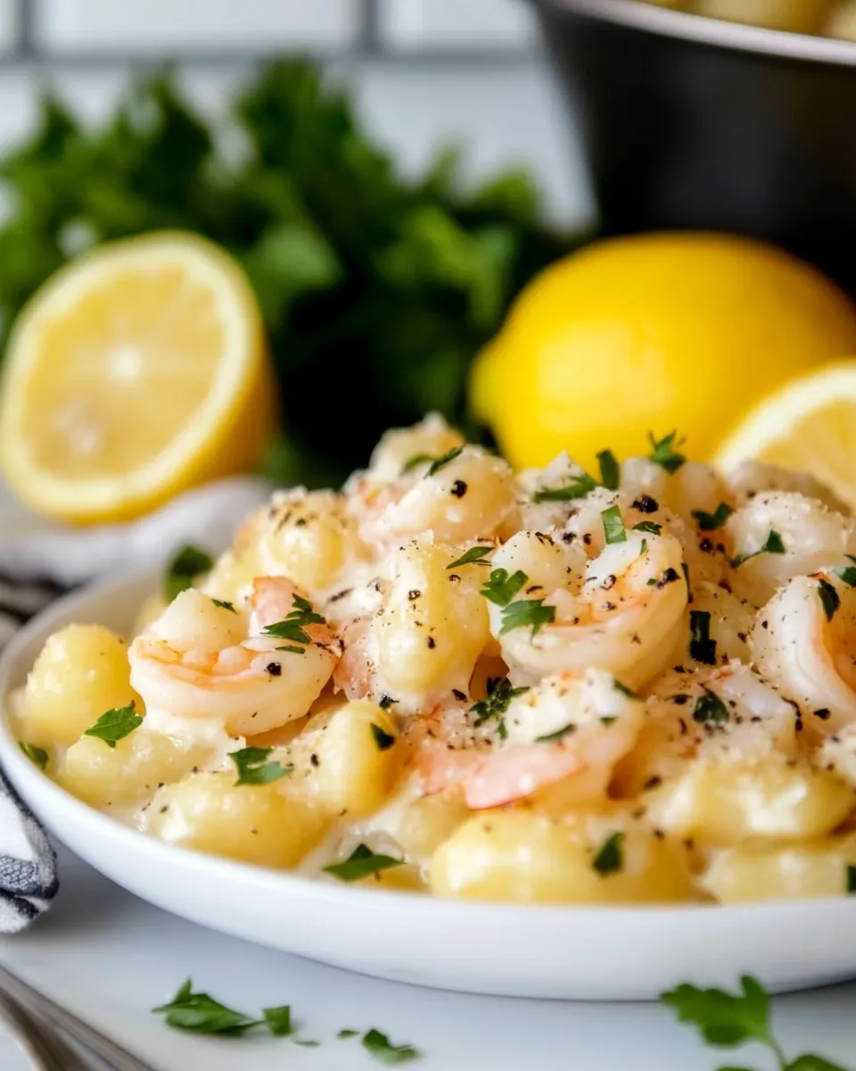 Easy Creamy Lemon Shrimp Gnocchi recipe photo