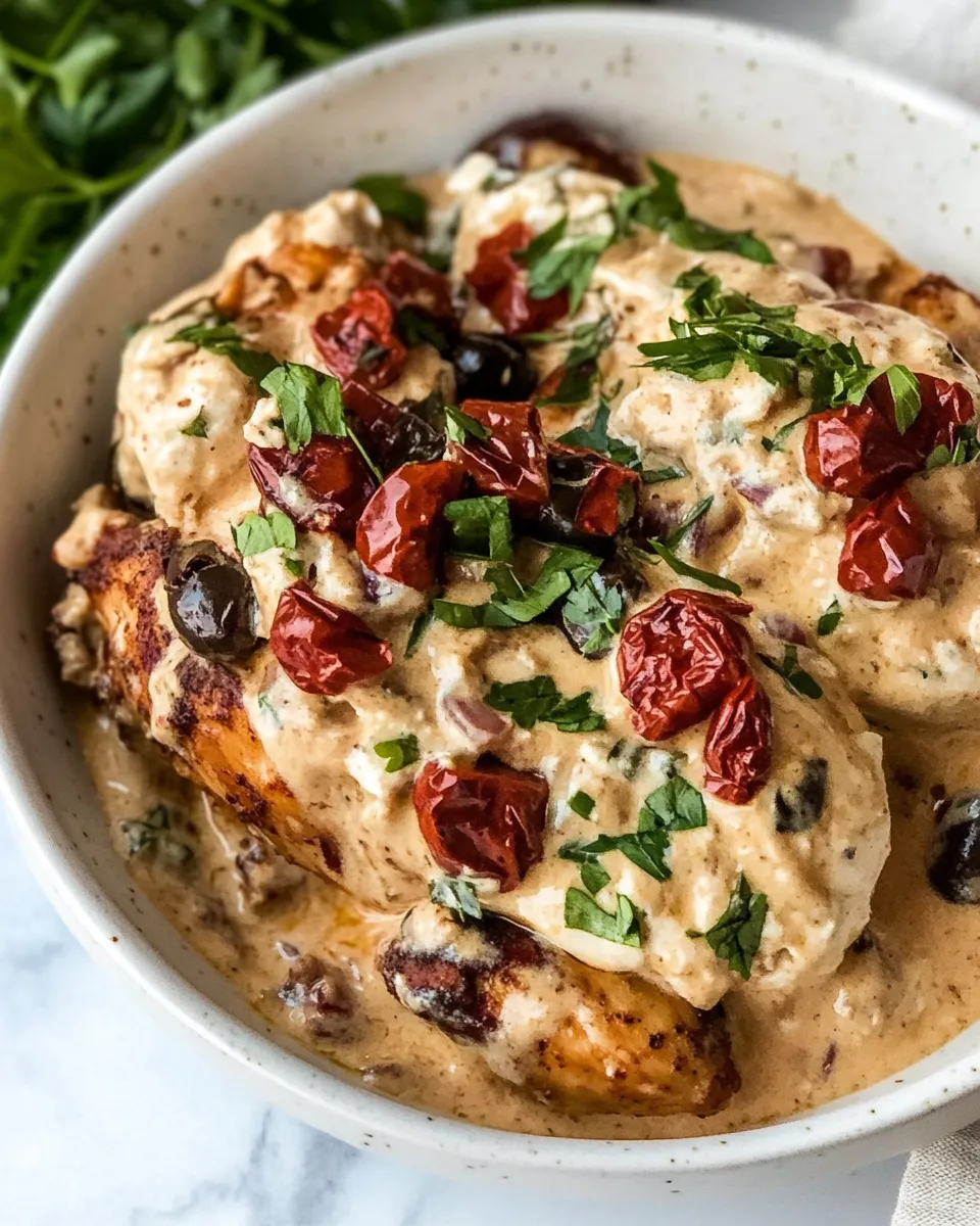 Easy Creamy Mediterranean Chicken recipe image