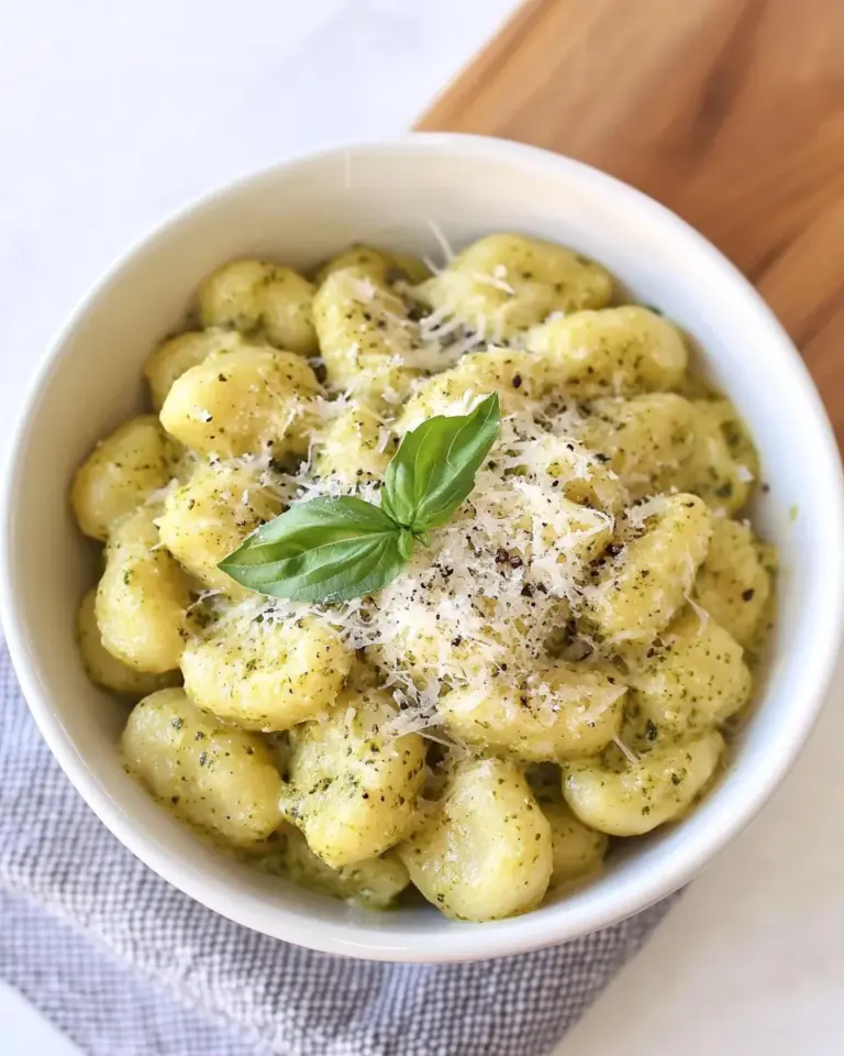 Homemade Creamy Pesto Gnocchi photo
