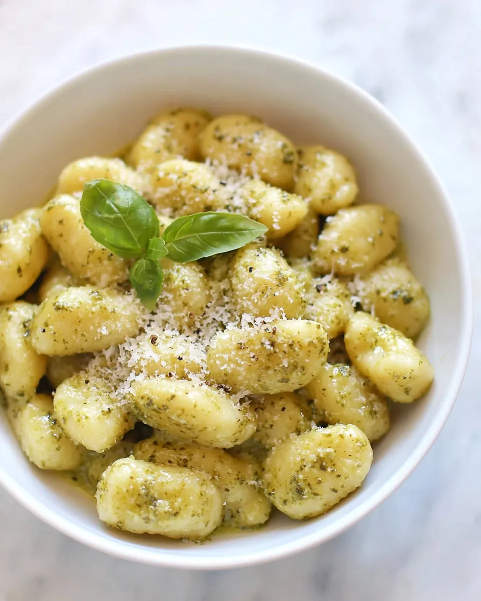 Easy Creamy Pesto Gnocchi recipe photo