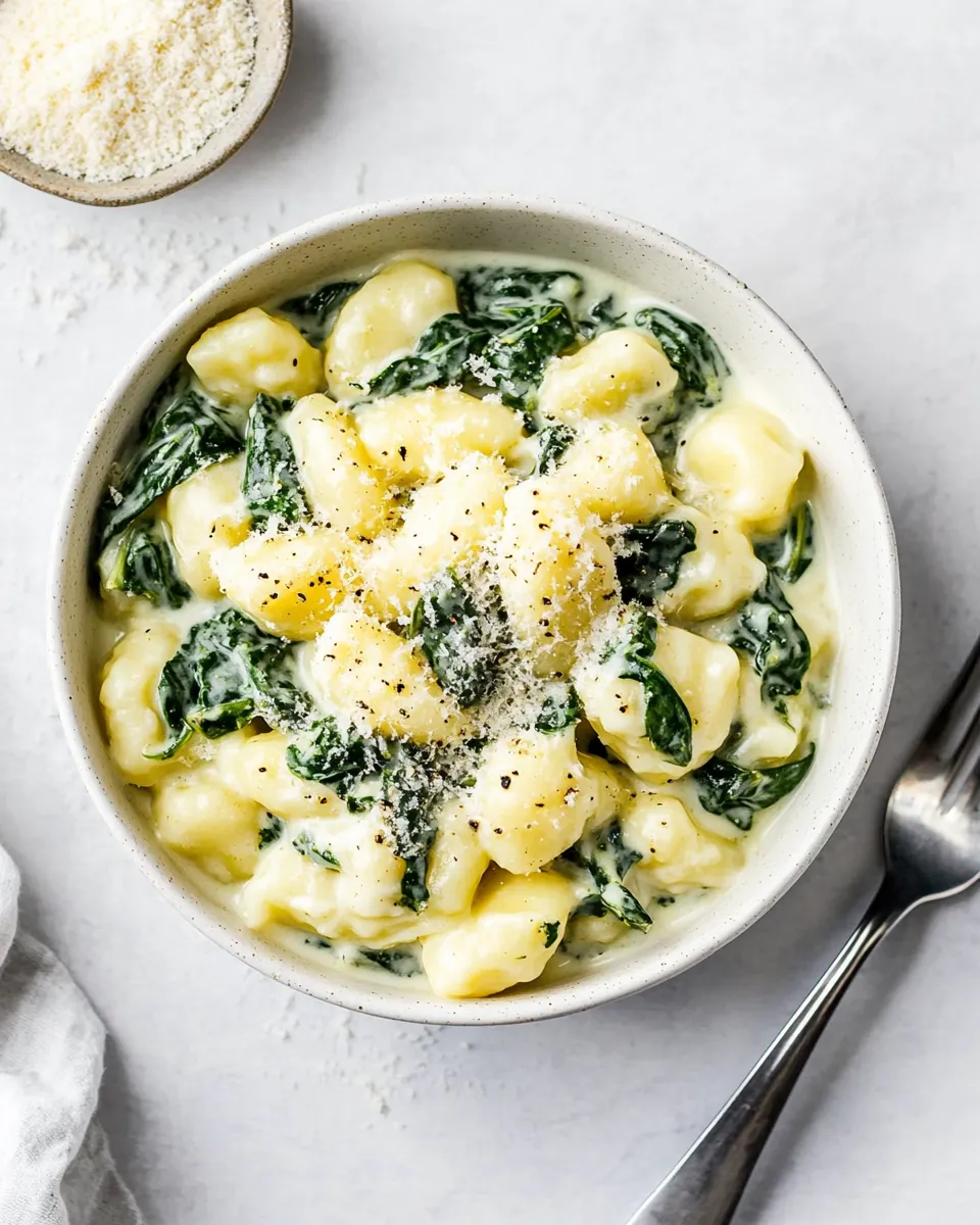 Delicious Creamy Spinach Gnocchi dish photo