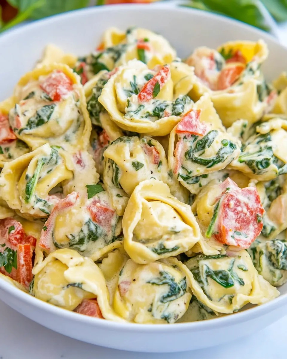 Delicious Creamy Spinach Tortellini dish photo