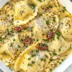 Homemade Creamy Sun-Dried Tomato Chicken Ravioli photo
