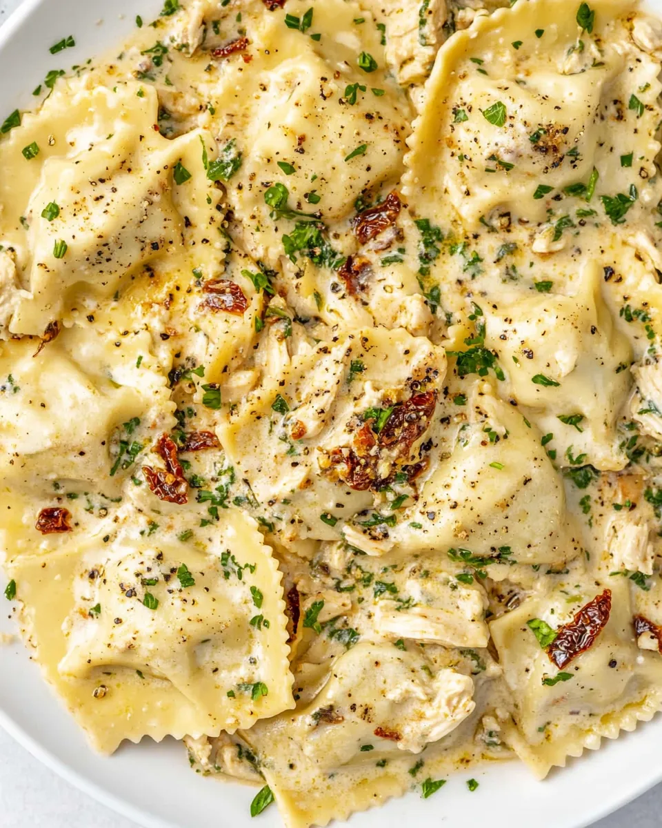 Classic Creamy Sun-Dried Tomato Chicken Ravioli image
