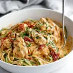 Homemade Creamy Sun Dried Tomato Chicken Zoodles recipe photo