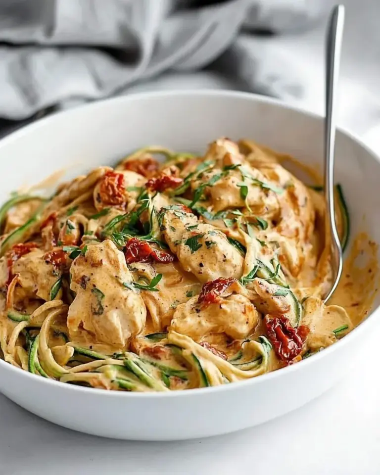 Homemade Creamy Sun Dried Tomato Chicken Zoodles recipe photo